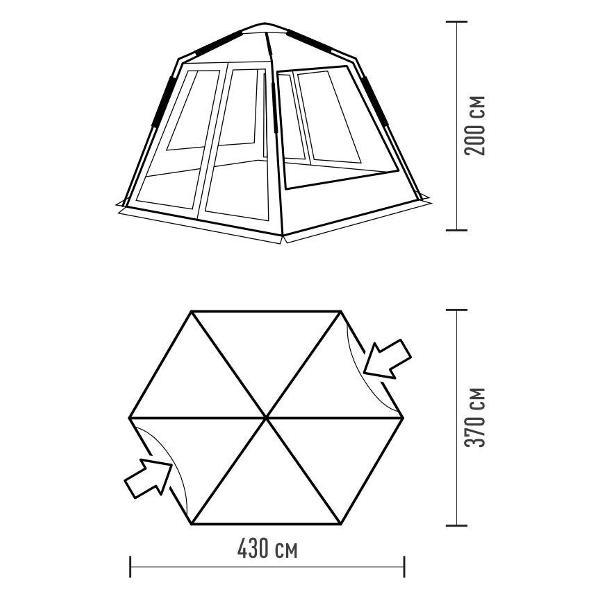 Палатка туристическая Talberg MOSQUITO LUX серая
