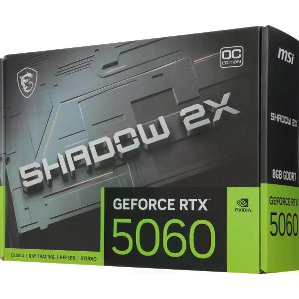 Видеокарта MSI NVIDIA GeForce RTX 5060 SHADOW 2X OC MAX 8GB [rtx 5060 8g shadow 2x oc max]