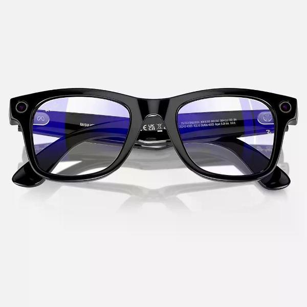 Смарт очки Ray Ban Wayfarer RW4008 (Shiny Black/ Clear)