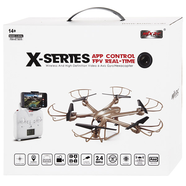 Радиоуправляемый квадрокоптер MJX X601H-B Black FPV 2.4G