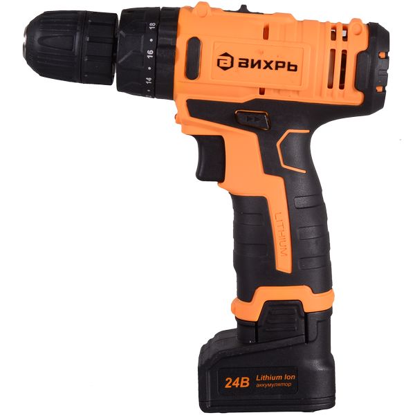 Шуруповерт аккумуляторный Вихрь ДА-24Л-2КУ (72/14/19)