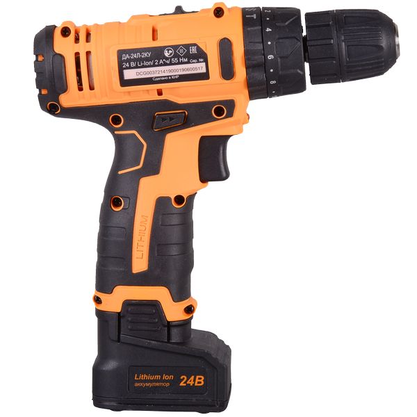 Шуруповерт аккумуляторный Вихрь ДА-24Л-2КУ (72/14/19)