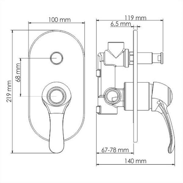Смеситель Wasserkraft Изар (Isar) 1361