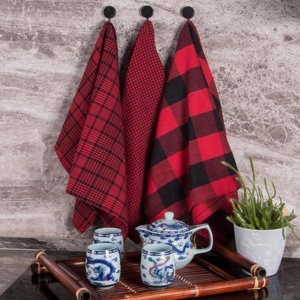 Полотенце кухонное BORGHOUSE Red and Black cells