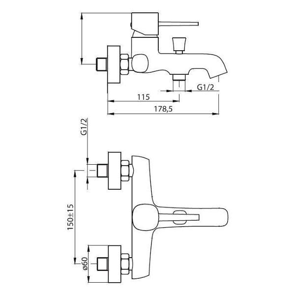 Ванна Damixa Sirius 861000000