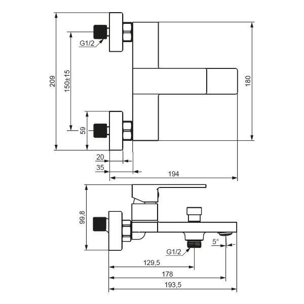 Ванна Damixa Gala 53100