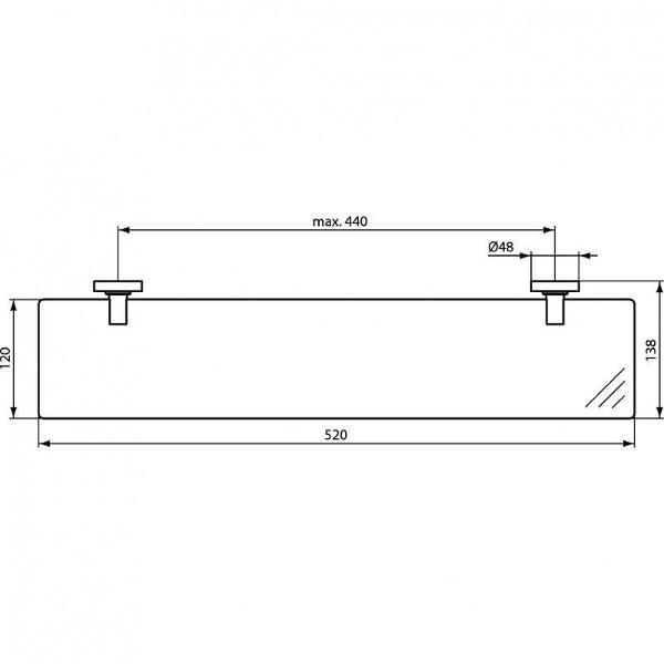 Полка книжная Ideal Standard A9124AAХром