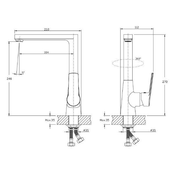 Смеситель Rush BA3935-23