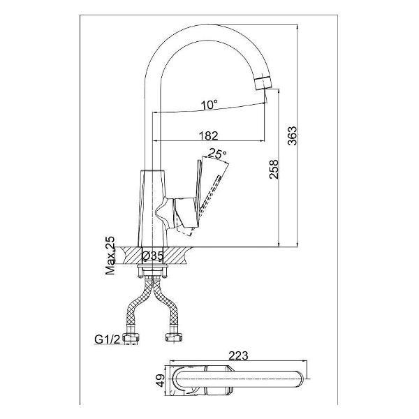 Смеситель D&K DA1322441