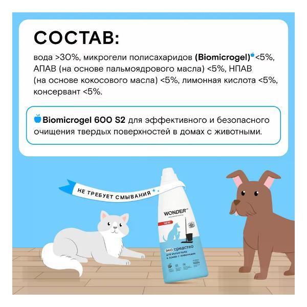 Средство для уборки за животными WONDER LAB 1,1 л