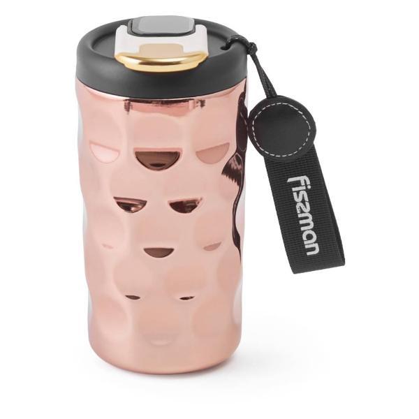 Термокружка FISSMAN 410 мл с термодатчиком медная