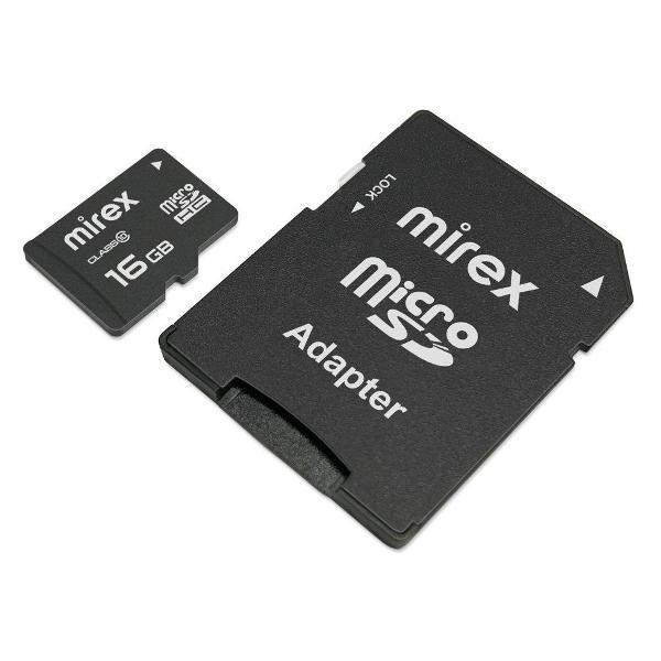 Карта памяти SD Micro MIREX microSDHC 16GB (class 10)