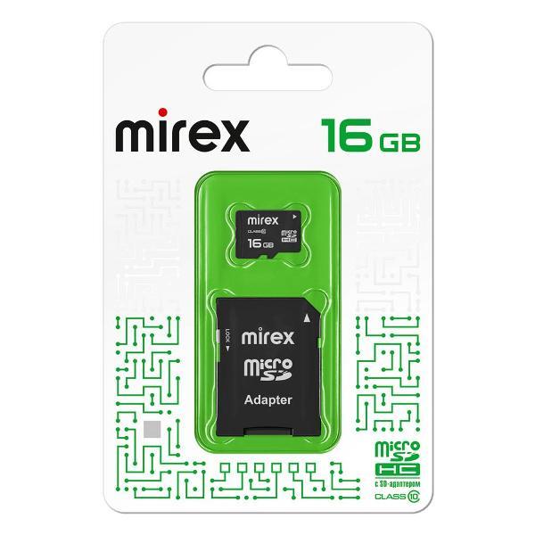 Карта памяти SD Micro MIREX microSDHC 16GB (class 10)