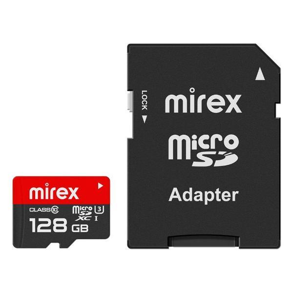 Карта памяти SD Micro Mirex microSDХC 128GB (UHS-I, U3, class 10)