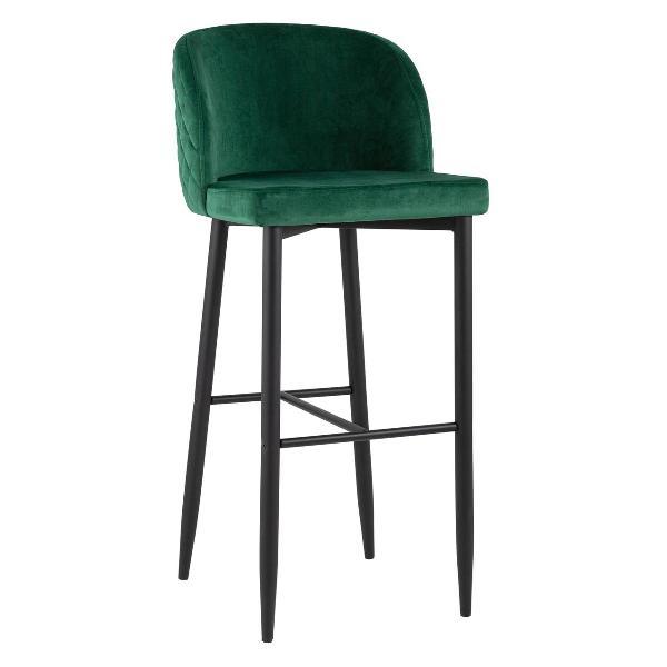Стул обеденный Stool Group барный со спинкой Оскар, вельвет изумрудный
