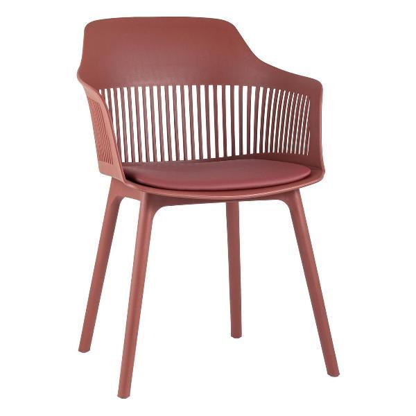 Стул обеденный Stool Group для кухни Crocus с подушкой, пластик бордо (компл