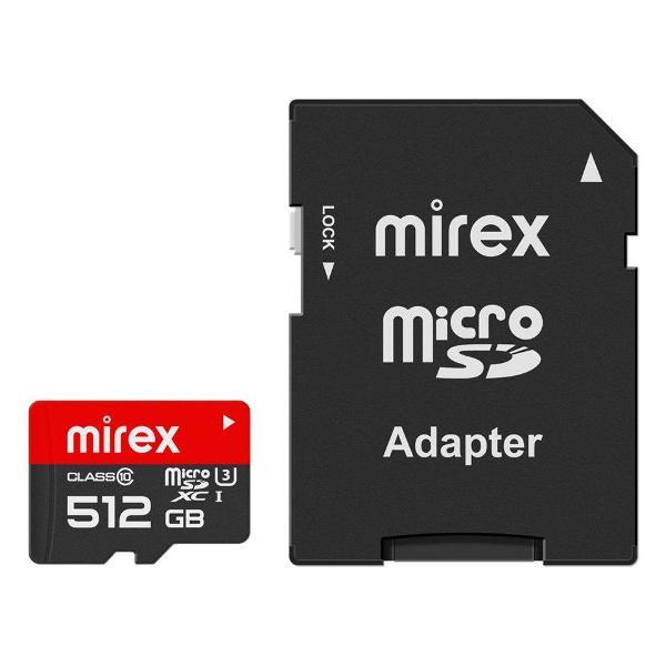 Карта памяти SD Micro Mirex microSDХC 512GB (UHS-I, U3, class 10)