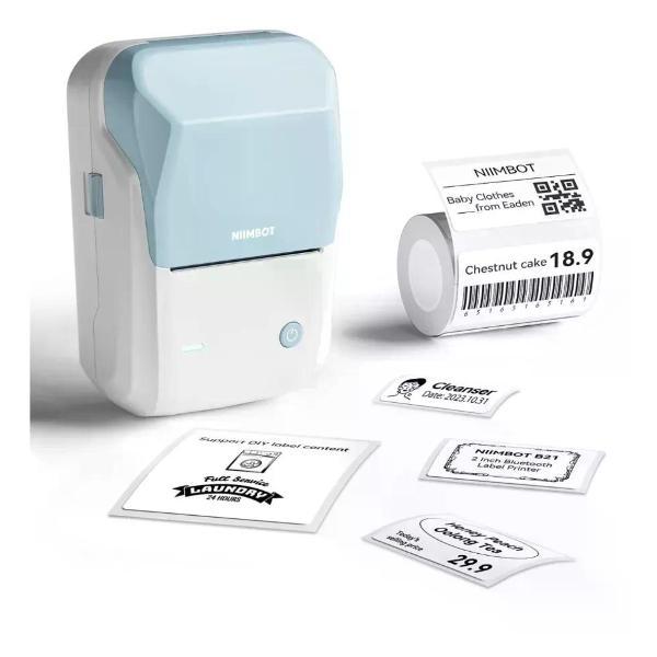 Принтер для печати наклеек NIIMBOT B1 голубой