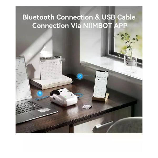 Принтер для печати наклеек NIIMBOT B1 серебристый