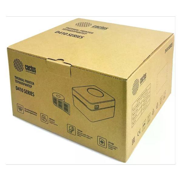 Принтер для печати наклеек Cactus CS-TP-D410U-W