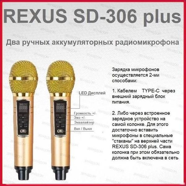 Караоке-система REXUS SD-306 Plus Gold