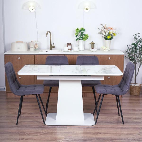 Стол обеденный Frenesie ГРАНТ 1080х680 No7153 ЛДСП белое