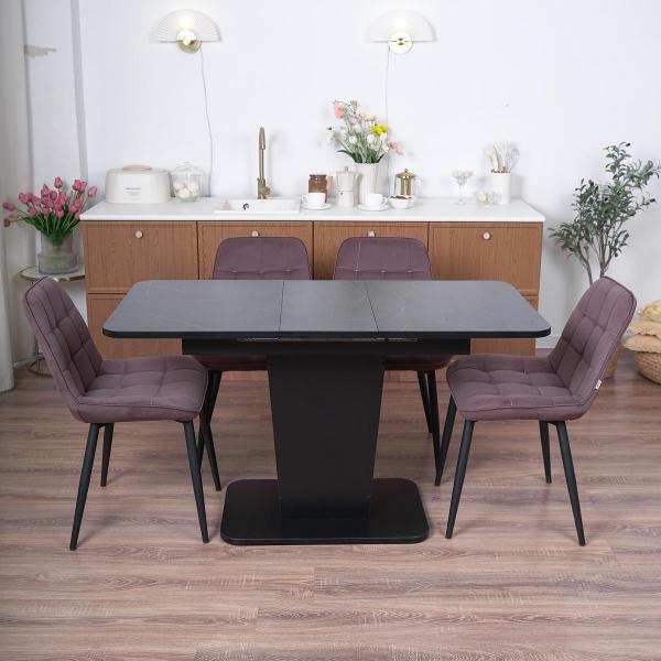 Стол обеденный Frenesie ГРАНТ 1080х680 No3103 ЛДСП черное