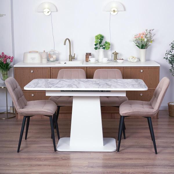 Стол обеденный Frenesie ГРАНТ 1080х680 No3173 ЛДСП белое