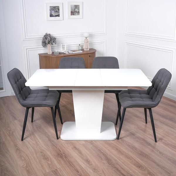 Стол обеденный Frenesie ГРАНТ 1100х700 Стекло RAL9003бел