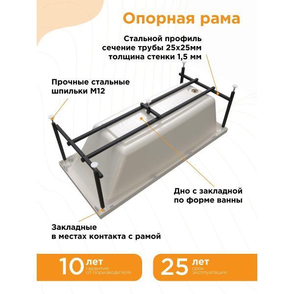 Ванна Radomir Акриловая ванна Радомир Веста 160х70 на металлическом каркасе арт.2-01-0-0-1-269Р