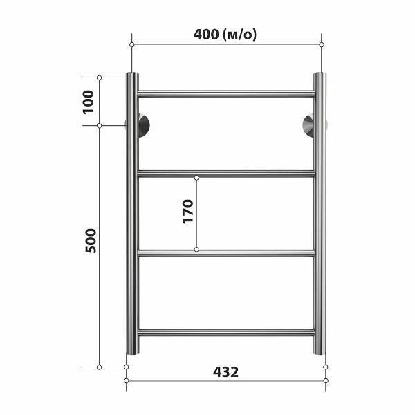 Полотенцесушитель Stelmix водяной 60x40 см, прямой