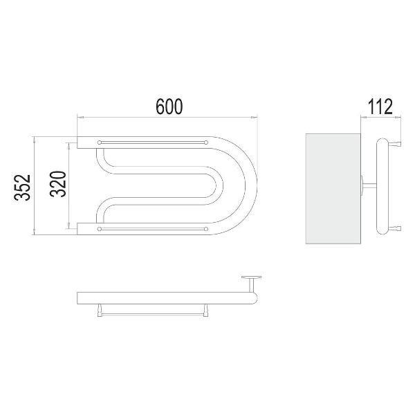 Полотенцесушитель Terminus водяной Фокстрот 32х60
