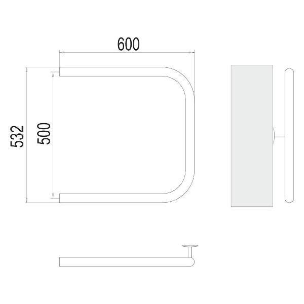 Полотенцесушитель Terminus водяной П-образный 50х60