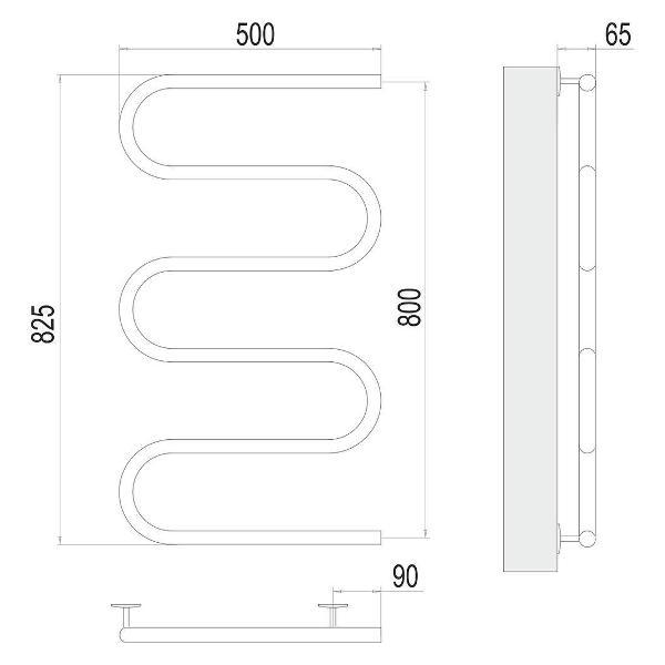 Полотенцесушитель Terminus электрический Ш-обр 50х80