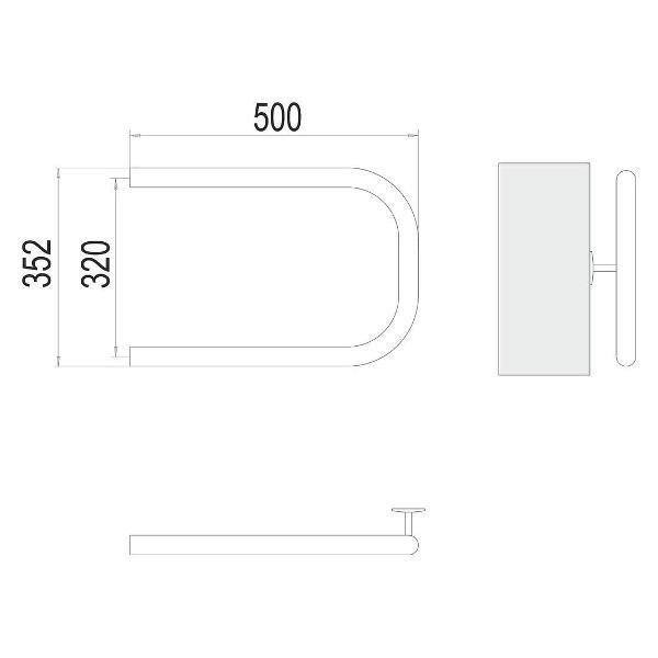 Полотенцесушитель Terminus водяной П-образный 320х50