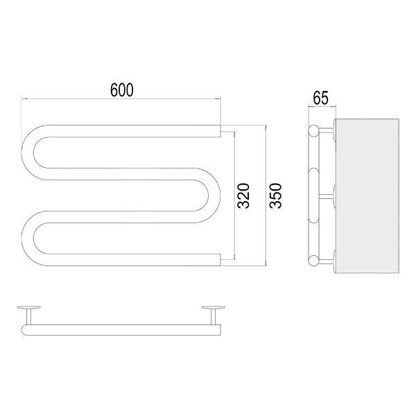 Полотенцесушитель Terminus электрический М-обр 60х35