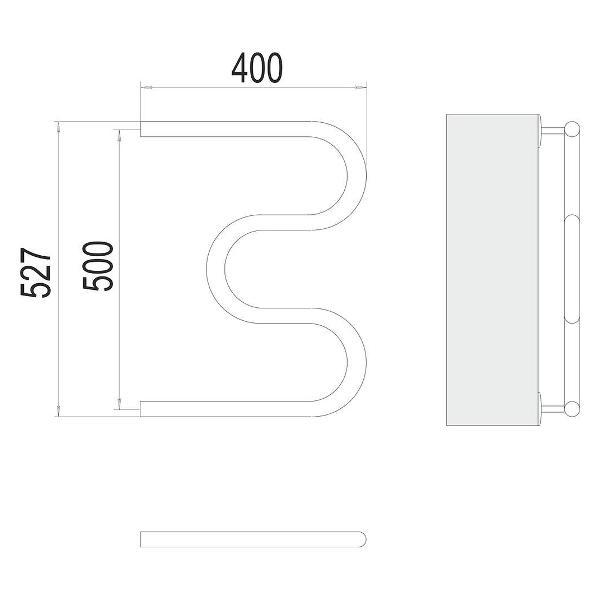 Полотенцесушитель Terminus водяной М-образный 50х40