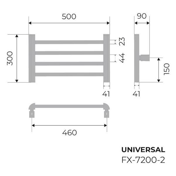 Полотенцесушитель FIXSEN FX-7200B-2
