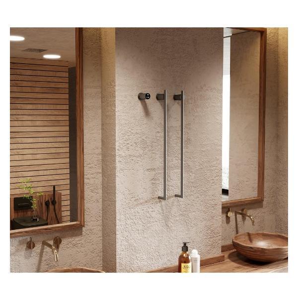 Полотенцесушитель Terminus электрический Рондо П2 35х76, оружейная сталь