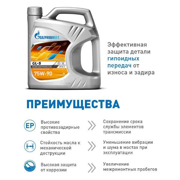 Масло трансмиссионное Gazpromneft GL-5 75w-90