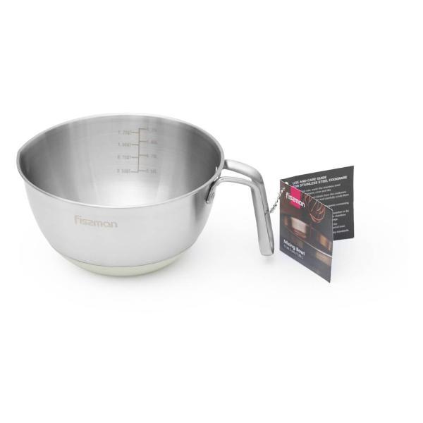 Миска FISSMAN 17*9,2 см 1,25 л с ручкой