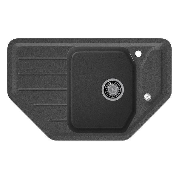 Раковина для кухни GranFest CORNER 800E, графит