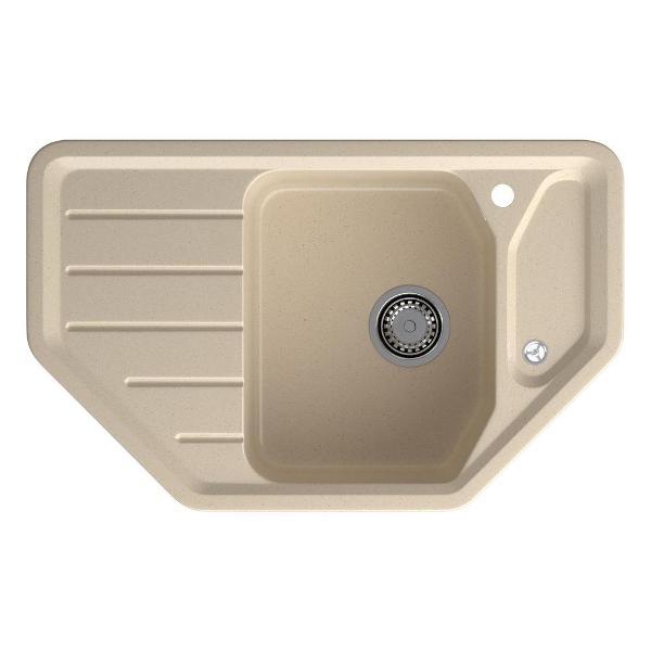 Раковина для кухни GranFest CORNER 800E, кашемир фото
