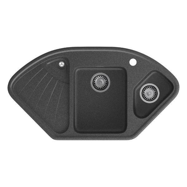 Раковина для кухни GranFest CORNER 1040E, графит