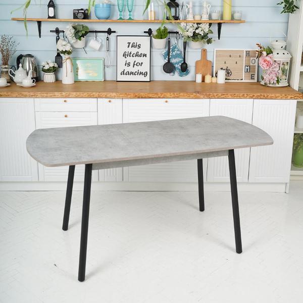 Стол обеденный Frenesie СтолВинерGБетонСветлыйОпорыЧерные