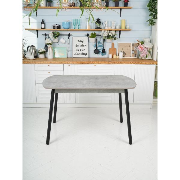 Стол обеденный Frenesie СтолВинерGБетонСветлыйОпорыЧерные