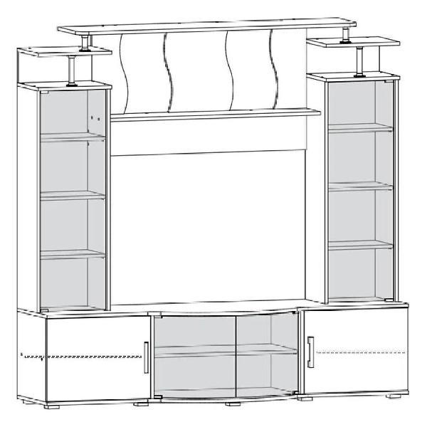 Комплект мебели для гостинной МИФ Мебель Стенка для гостиной