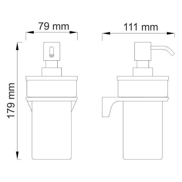 Дозатор для жидкого мыла Wasserkraft Glan K-5199