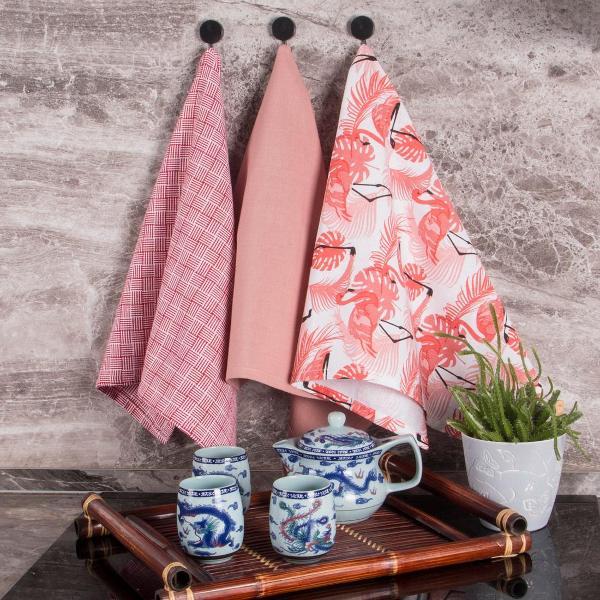 Полотенце кухонное BORGHOUSE Flamingo, 3 шт.