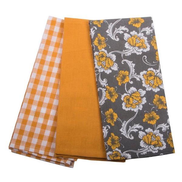 Полотенце кухонное BORGHOUSE Yellow flowers, 3 шт.
